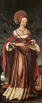 St Ursula Renaissance Hans Holbein le Jeune Peinture à l'huile